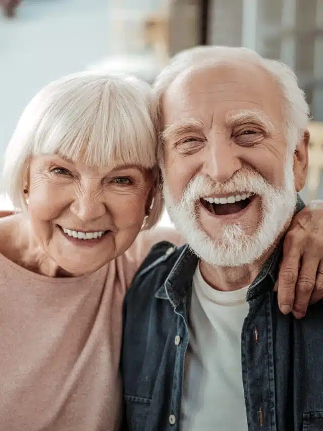 Elderly,Couple.,Joyful,Nice,Elderly,Couple,Smiling,While,Being,In