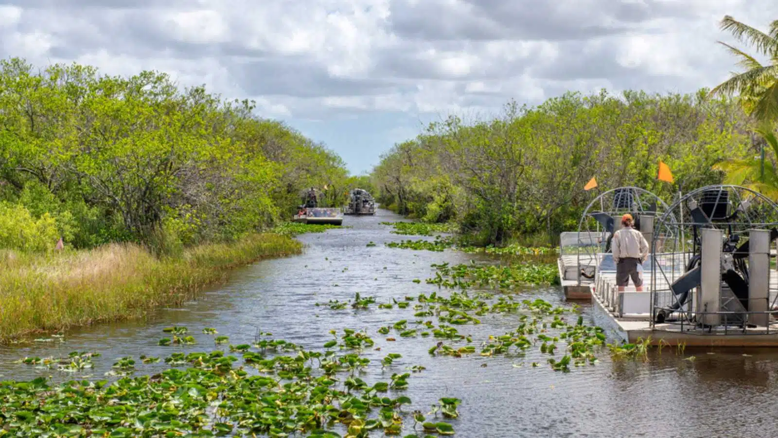 Airboats tours in Everglades National Park, Florida.