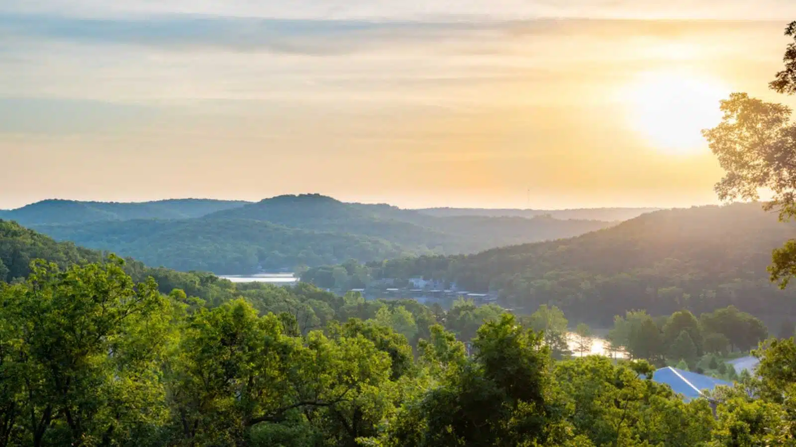 View of Lake of the Ozarks in Missouri at Sunrise