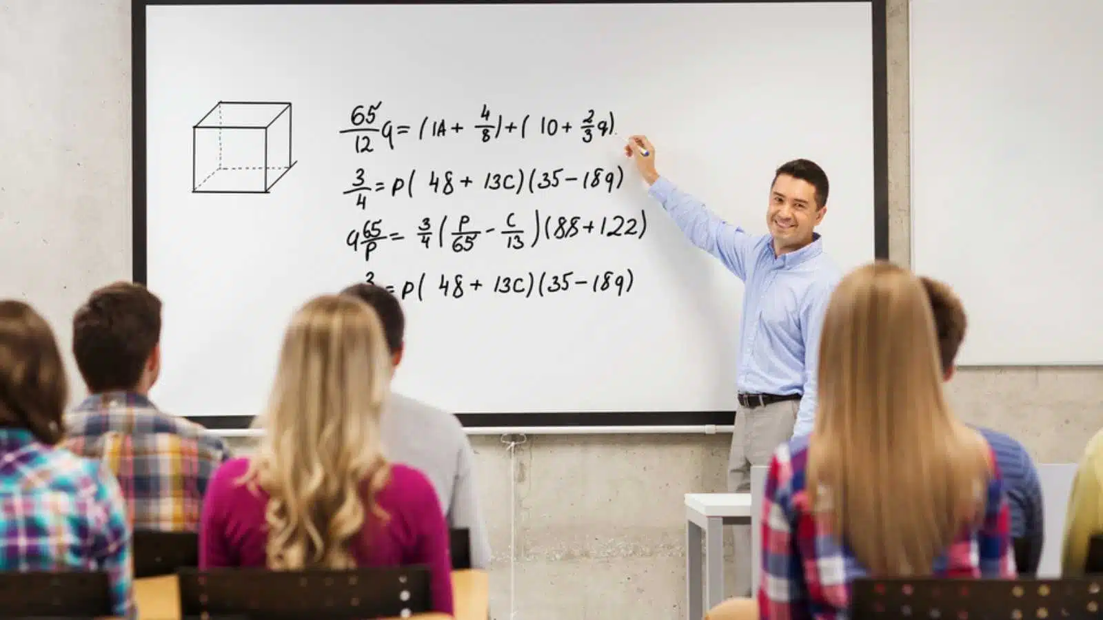 Professor teaching maths
