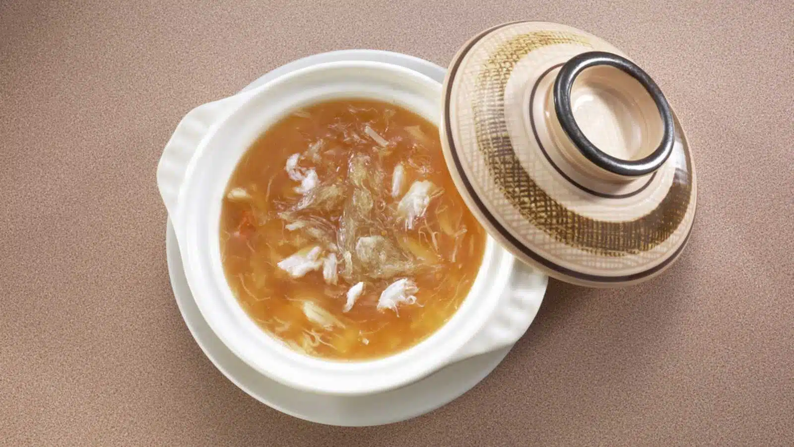 Asian cuisine shark fin soup