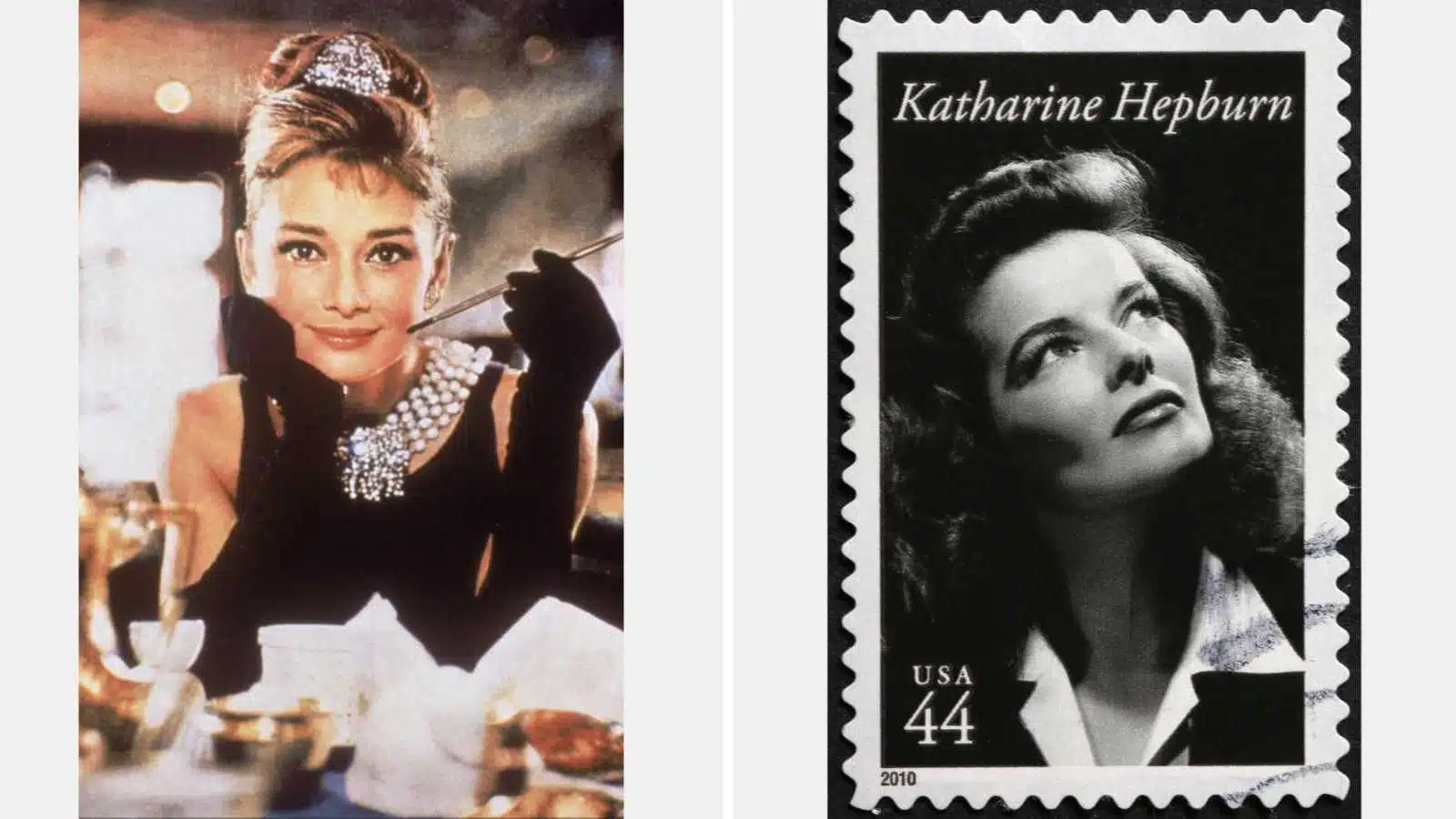 Audrey and Katharine Hepburn
