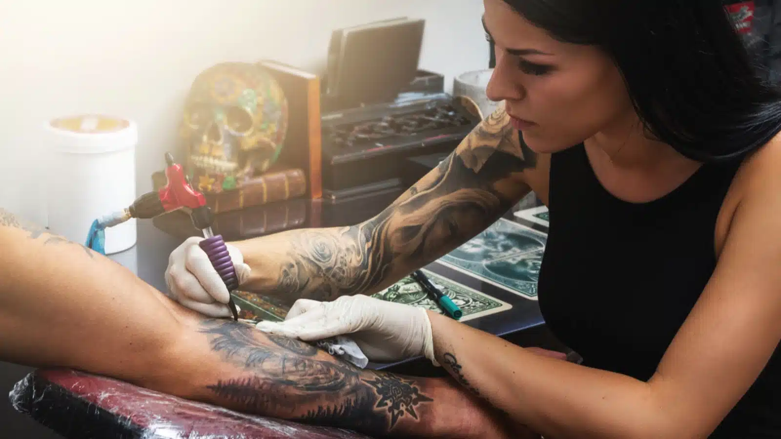 Woman Tattoo Artist